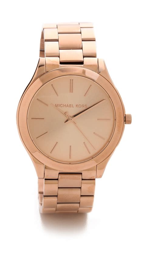 michael kors slim runway rose tone watch|Michael Kors Watch mk8507.